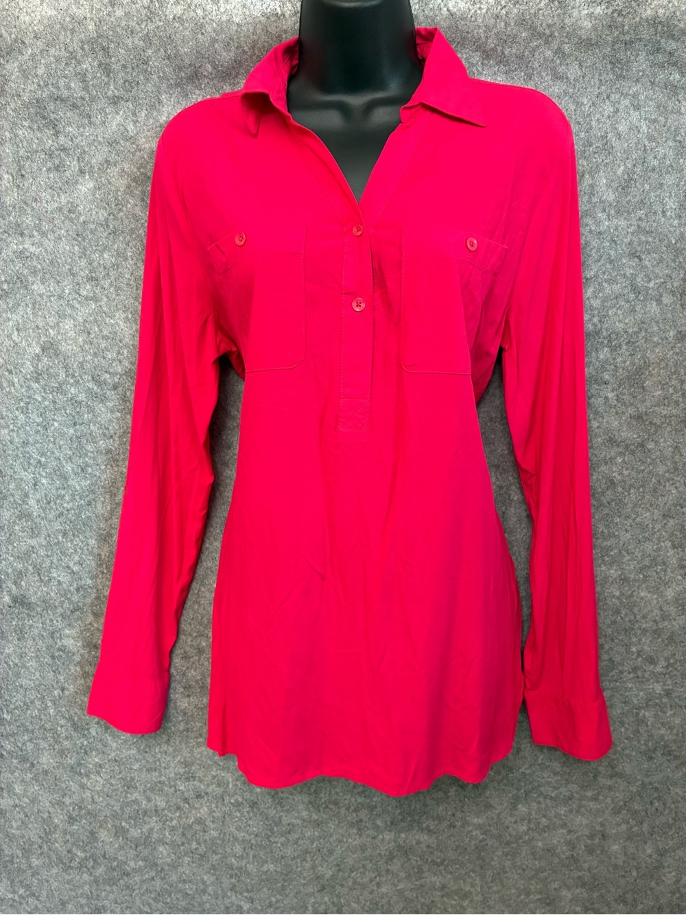 Magellan Outdoors Women’s M Hot Pink Long Sleeve Fishing Hiking Shirt Roll Tab